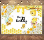 10x8ft Bee Baby Newborn Party Happy Bee Day Sweet Baby Shower Honeycomb Background Decoration Supplies Little Bee Photography Studio - Image 4