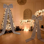 Wavwavw Giant Bow Big Wall Decor, Black,White, Polyester, Stripe - Image 5