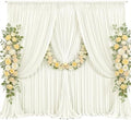 20x10ft Ivory Photo Backdrop Curtains for Parties Wedding Wrinkle Free Polyester Photoshoot Curtains Drapes Backdrop for Birthday Baby Shower Graduation Stage Photography Background 4 Panels 5x10FT by Suppromo