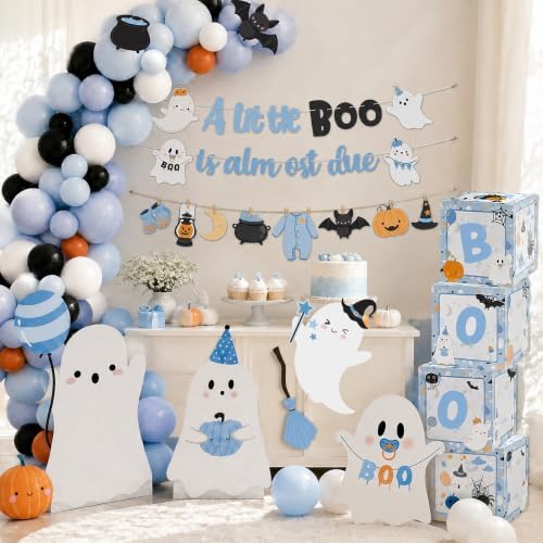 Halloween Baby Shower Decorations, A Little Boo Is Almost Due Party Set by TOUROAM