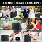 EUSOAR Large Gift Wrap Bags Bulk, 50 Pack 12.5x4.5x11 inches Black Paper Bags with Handles, Heavy Duty Totes for Wedding, Grocery, Boutique, Retail, Business, Party Favors, Baby Showers, Birthdays - Image 5