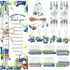 145 Pieces Blueberry Baby Shower Favors for Guest BlueBerry Sweet Baby Ballpoint Pens and Keychains Gifts Bulk Retractable Baby Shower Pens Gender Reveal Greeting Cards Souvenirs Prizes by EYNDYN