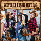 Hillban 24 Pack Western Cowboy Boots Favor Bags with Handle, Nonwoven - Image 5