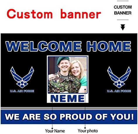 Custom Welcome Home U.S. Air Force/United States USAF Banner,Sign(5x7.5ft) - Image 2