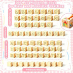 140 Pcs Baby Shower Blocks to Decorate Game Kit Includes Wooden Blocks Markers Game Sign Storage Box for Baby Shower Gender Reveal Activity Party Decorations - Image 4