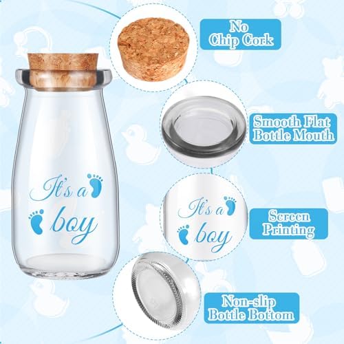 Patelai 24 Pack Baby Shower Party Favors 3.4 oz It's a Boy Glass Bottles - Image 2