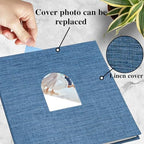 Vienrose Self Adhesive Photo Album Arch Window Scrapbook 120 Pages Blue - Image 3
