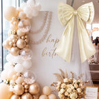 Sosation Cream White Large Bow Decor Big Bow for Backdrop 24x43 in - Image 5