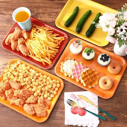 4 Pieces Fall Serving Trays Melamine Platters - Image 4