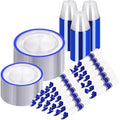 I00000 700Pcs Dark Blue Plastic Dinnerware Set,Clear Plates for 100 Guests by I00000