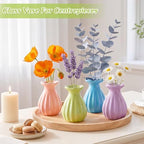 12 Pieces 3.5 Inch Glass Bud Vase Mini, Multicolor - Image 4