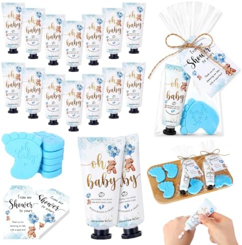25 Sets Blue Bear Baby Shower Favors for Guests by Swiffen