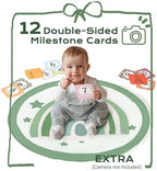 Little Dove Baby Play Gym Mat, Tummy Time Activity Mat with 7 Detachable Toys and 12 Milestone Cards for Stage-Based Sensory and Motor Skill Development, Washable Play Mats for Infant, Green - Image 6