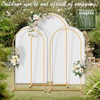 Arch Backdrop Stand Set with Cover (7.2ft,6ft x 2) Arched Frame Stand and Spandex Wedding Arch Cover with Storage Bag (White, 7.2Ft+6Ft+6Ft) - Image 3