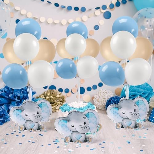 12 Sets Elephant Baby Shower Balloon Stand Kit for Table It's a Boy Baby Shower with Balloon Decoration for Elephant Theme Gender Reveal Birthday Party Table Decorations Supplies - Image 2