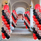 2 Sets Adjustable Balloon Column Stand Kit with Bases（Red and Black） - Image 6