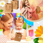 Zhehao 50 Pack Mini Gift Bags Bulk with Handles and Tags, Kraft Color - Image 4