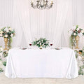 SoarDream White Sequin Tablecloth 90"x132" Wedding Glitter Table Cloth by SoarDream