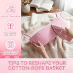 Baby Shower Basket Gift Set Baby Crate Closet,Pink - Image 5