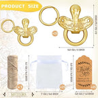 25 Pack Pacifier Bottle Openers for Baby Shower Favors with Organza Bags and Thank You Tags for Kids Birthday Party, Baby Welcome Party and Wedding - Image 2