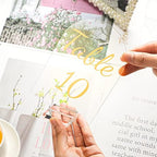Qunclay 40 Pack Table Numbers 1-40 4 x 6 Inch Gold Acrylic Stands - Image 4