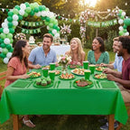 Tinybee 352 Pcs Green Plastic Plates, Disposable Dinnerware Set for 50 - Image 4