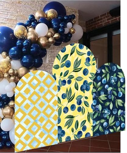 Blueberry Arch Backdrop Cover for Birthday Baby Shower Wedding Party Decoration,Elastic Fabric Background (Width=35"(90cm),Height=78"(200cm),GUS-Arch-GX-898) - Image 3