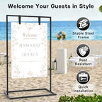 Wedding Welcome Sign Stand, Includes Custom Sign Design, Black - Image 2