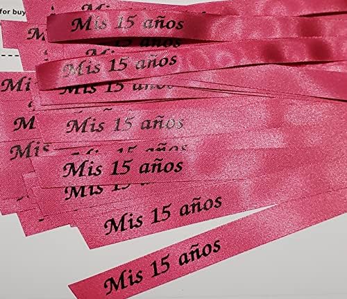 25 Personalized Ribbons Assesmbled Bows Custom Bridal Shower Favor Party Favors Wedding Bridesmaid Memorial Ribbons Funeral Baby Invitations Mis XV años Quinceanera (Fuchsia) - Image 7