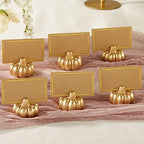 Kate Aspen Place Card Holders (Place Cards Included) - Set of 12 - Table Number Holder for Weddings, Gold Pumpkin Photo Holder for Table Assignments at Bridal Showers or Anniversaries - Image 3