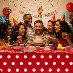 Funnymoom 452 Pcs Red Polka Dot Baby Shower Party Supplies for 50 Guests - Image 5