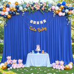 Royal Blue Backdrop Curtain for Parties Wrinkle Free Blue Photo Curtains Backdrop Drapes Fabric Decoration for Wedding Birthday Party Baby Shower 5ft x 7ft,2 Panels - Image 2