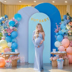 Blue Arch Backdrop Covers 6.6FT 7.2FT 8FT Baby Shower Wedding Photo Bridal Shower Birthday Party Arch Covers Stretchy Backdrop Set of 3 Spandex - Image 3