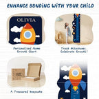 Custom Name Wood Wall Height Chart for Kids Growth Tracking - Image 4