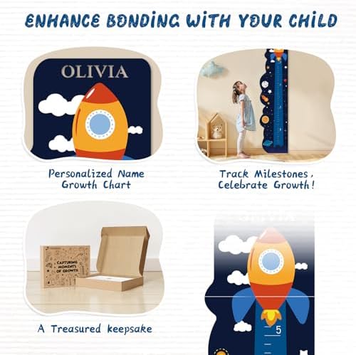 Custom Name Wood Wall Height Chart for Kids Growth Tracking - Image 4