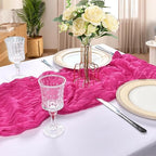 12 Pack 10Ft Hot Pink Cheesecloth Table Runner 23 x 120 Inch - Image 6