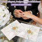100 Sets Wedding Invitation Kit, Pre-Folded Vellum Jackets for 5x7 Invitations Accessories Wax Seal Stickers Ribbon & Dried Flowers for DIY Wedding Invites - Image 6