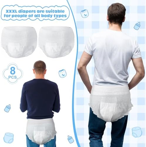 8 Sets Bottle Chug Baby Shower Games Juegos Para Plastic Baby Bottles Bibs Disposable Diapers Gender Reveal Games Baby Changing Diaper Race Game Decoration (Blue) - Image 4