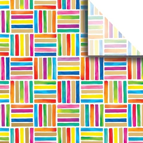 Jillson & Roberts 20" x 30" Printed Gift Tissue, Colorful Lines (24 Folded Sheets) by JILLSONROBERTS
