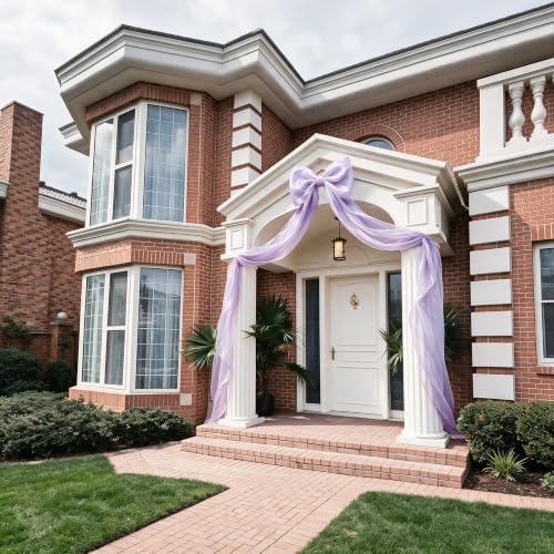 Big Purple Bow Decor, 16 x 85in Christmas Tree Topper Bow, Oversized Hanging Bow with Long Streamers, Large Bow for Entrance Wall Backdrop Wedding Birthday Bridal Shower Graduation Coquette Room Decor - Image 6