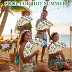 25 Pcs Hawaiian Tropical Folding Paper Fans Bulk with Organza Bag - Image 5