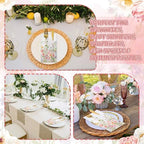 Potchen 100 Pcs Linen Feel Napkins Disposable, Wildflower - Image 4