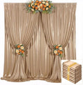 40ft x 10ft Champagne Sequin Backdrop Curtains for Party Wedding Shimmer Curtain Backdrop Prom Sparkly Glitter Fabric Photo Backdrop Drapes for Birthday Party Photography Baby Shower 5x10FT, 8 Panels by Tao-GePartyDecorations