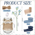 Daifunli 6 Sets Blue Jean Baby Shower Centerpieces for Table - Image 3