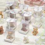 Geosar 36 Pack Bear Soap Shower Favors Thank You Tag Box,White Brown - Image 5