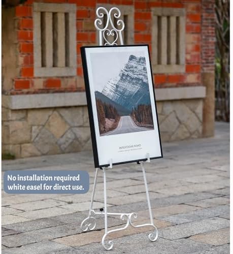 Heavy Duty Easel Stand for Wedding Sign, Adjustable Metal Display Easel - Image 5