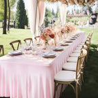 6 Packs Pink Table Clothes for 6 Foot Rectangle Tables, One-Piece Wrinkle Resistant Stretch Spandex Table Covers with Skirt for Event Banquet Wedding Birthday Party - Image 5