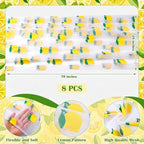 8 Pcs Lemon Table Runner 29 x 70 in Lemon Tablecloth Citrus Decor - Image 2