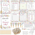 Funnymoom 426 Pcs Baby Shower Games Wildflower Girl, 8 Game Activities by Funnymoom