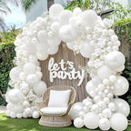 Birthday Balloon Garland Double Stuffed Dark Green Pearl White Balloons Different Sizes Latex Emerald Green Balloon Arch Kit for Graduation Baby Shower Wedding Safari Party decorations - Image 7